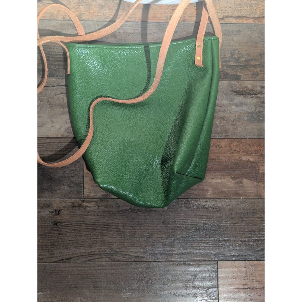 The Boho Gypsy Green Leather Crossbody / Shoulder Bag - Vibrant & Stylish!